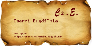 Cserni Eugénia névjegykártya